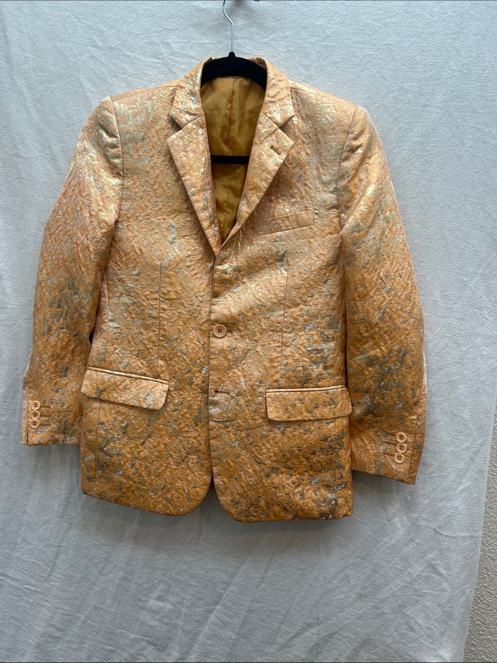 ASOS Orange Textured Brocade Blazer